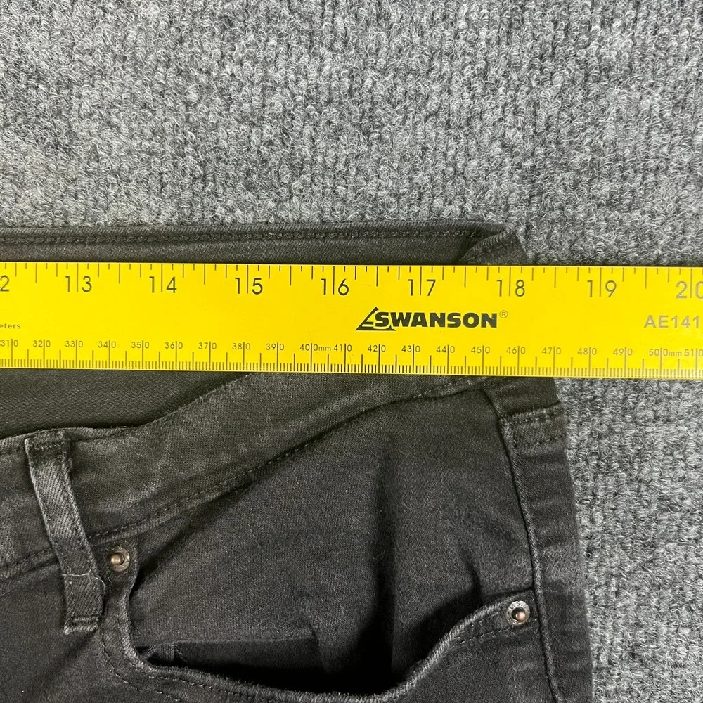 Levi's 711 Jeans Womens 16W 36x28 Black Peony Denim Cotton Mid Rise Skinny‎ Leg